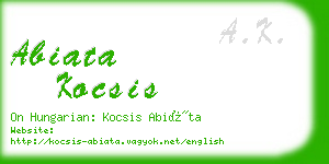 abiata kocsis business card